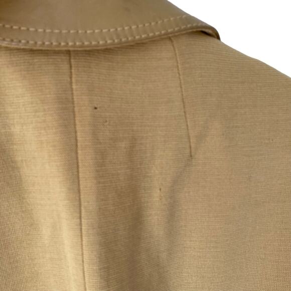 Gina Teresa 60s Vintage Leather Wool Blend Tan Jacket size 12 - Picture 9 of 10